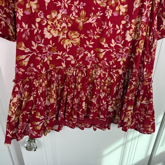 Olivia James The Label Floral Ruffle Hem Dress - Size Large - Picture 3 of 6